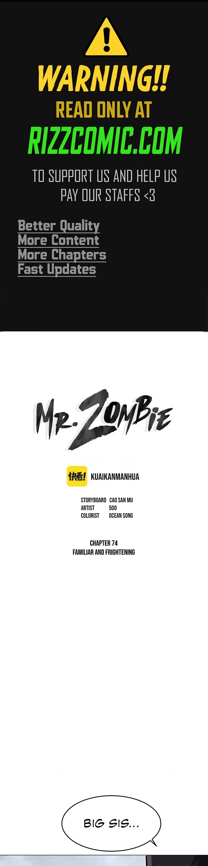 Mr. Zombie Chapter 74 page 1 - Chapter 74