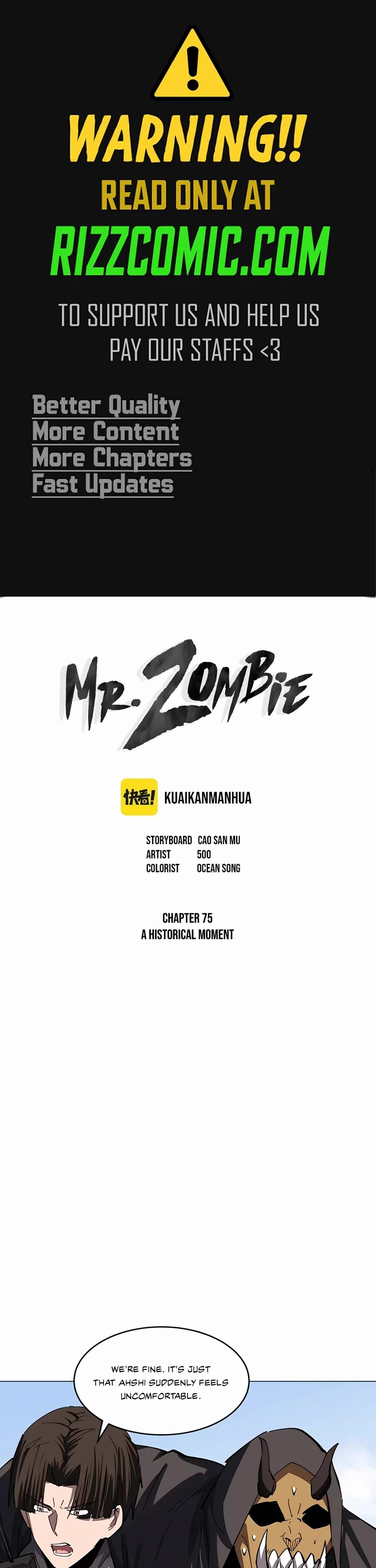 Mr. Zombie Chapter 75 page 1 - Chapter 75