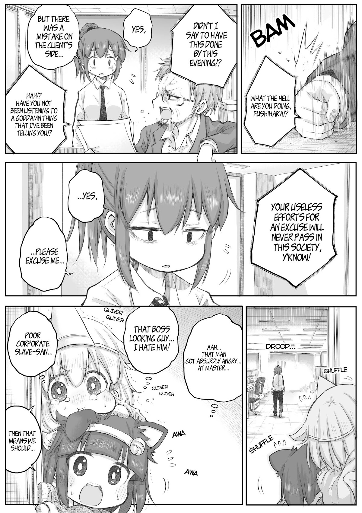 Ms. Corporate Slave Wants to be Healed by a Loli Spirit Chapter 29 page 1 - Chapter 29: Always Watching