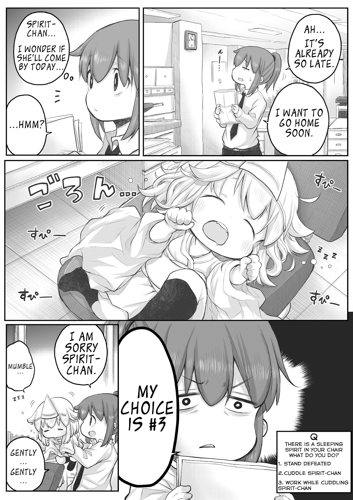 Ms. Corporate Slave Wants to be Healed by a Loli Spirit Chapter 32 page 1 - Chapter 32