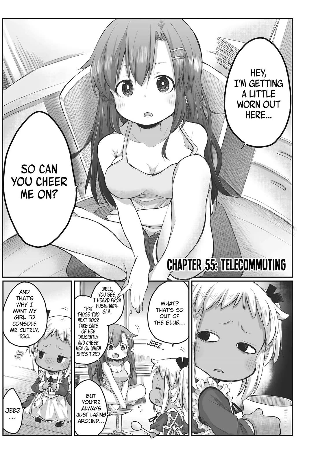 Ms. Corporate Slave Wants to be Healed by a Loli Spirit Chapter 55 page 1 - Chapter 55