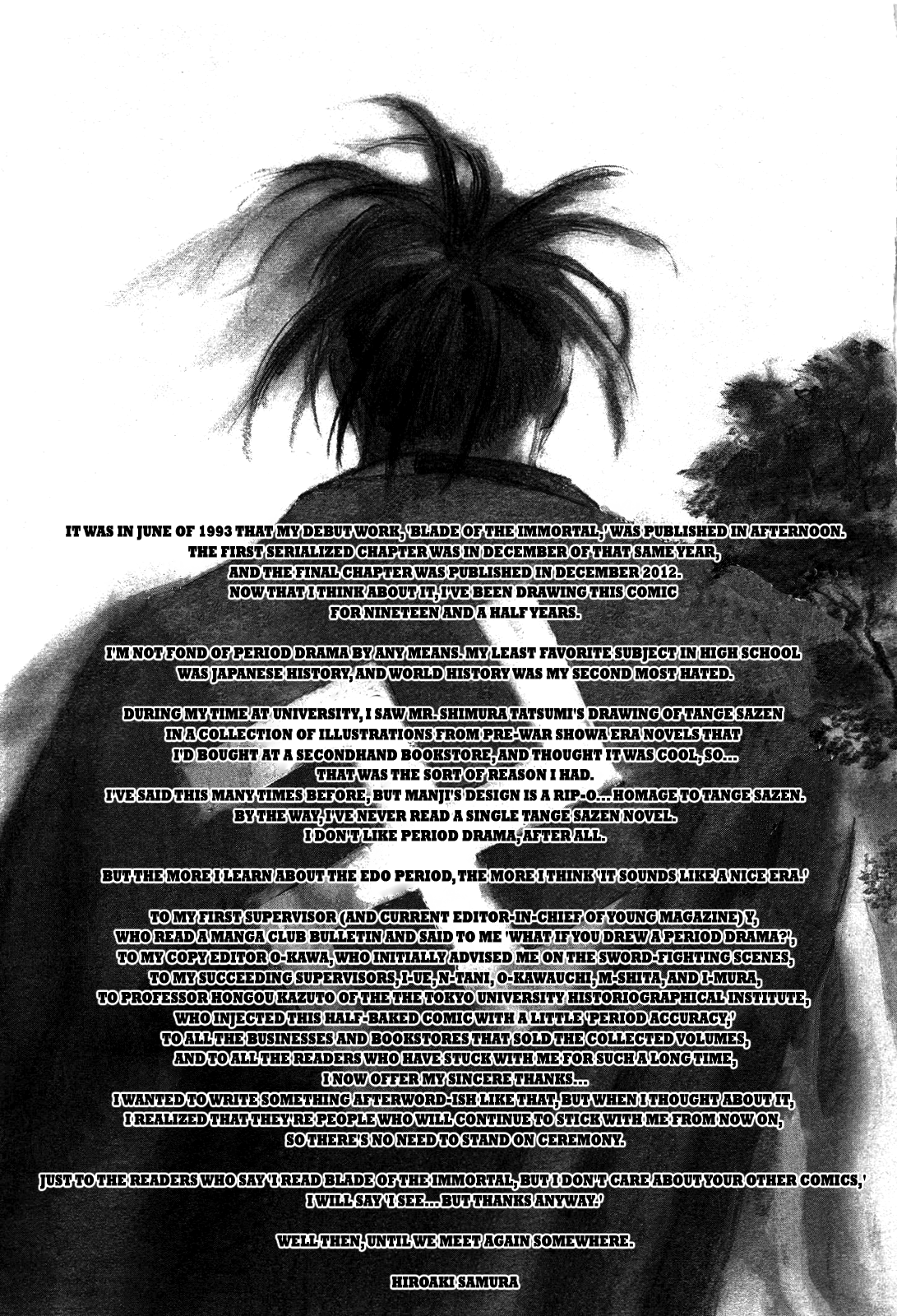 Mugen no Juunin Chapter 206 page 35 - Chapter 206: Manji and Rin [End]