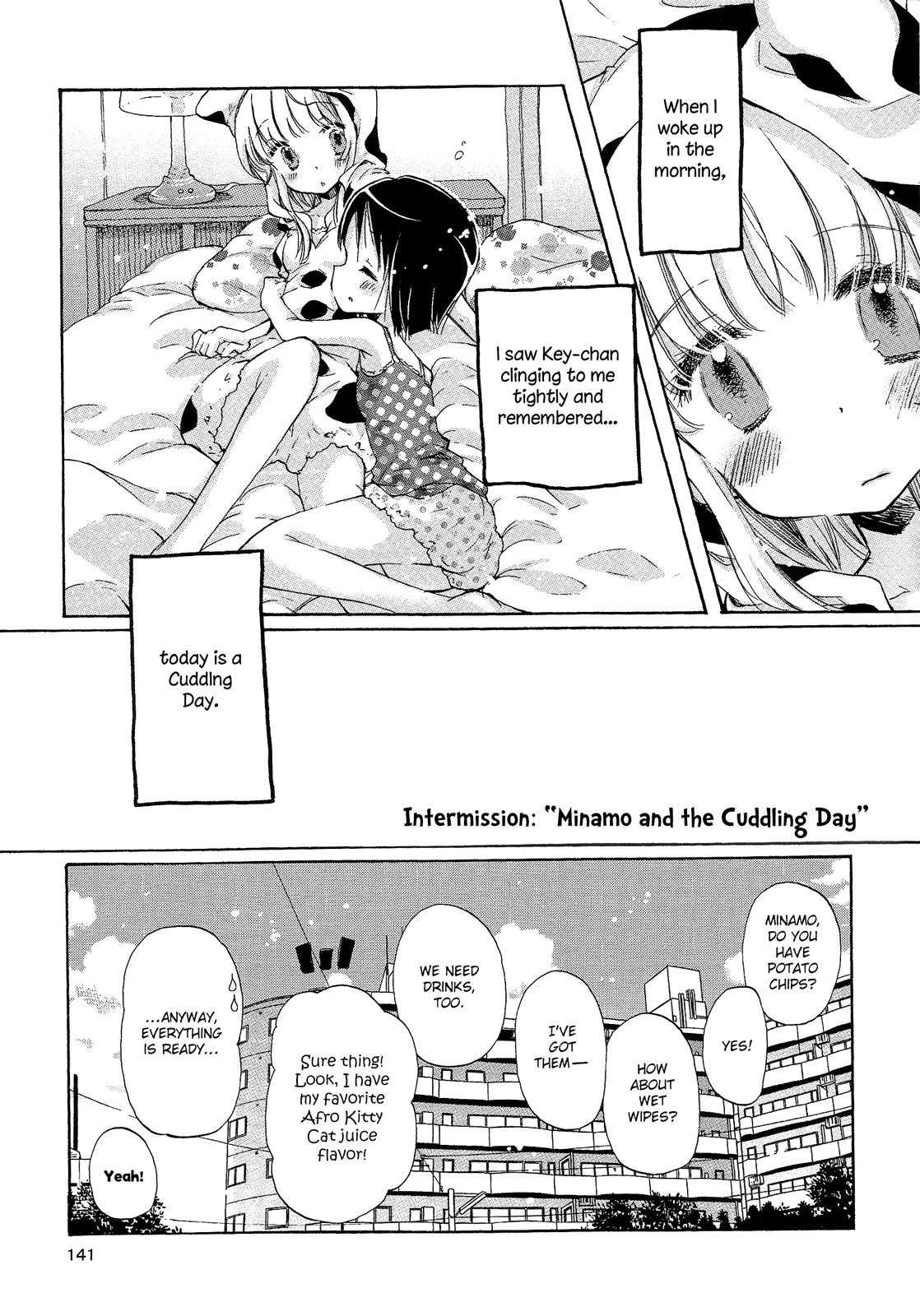 Mugen no Minamo ni Chapter 4.4 page 1 - Chapter 4.4: Vol. 1 Intermission: Minamo and the Cuddling Day