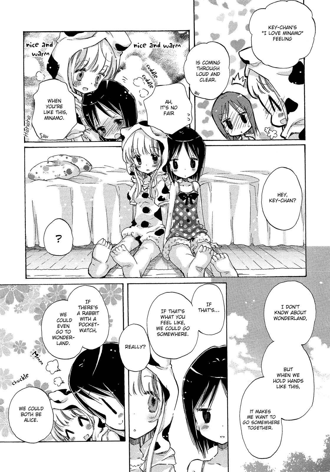 Mugen no Minamo ni Chapter 4.4 page 5 - Chapter 4.4: Vol. 1 Intermission: Minamo and the Cuddling Day
