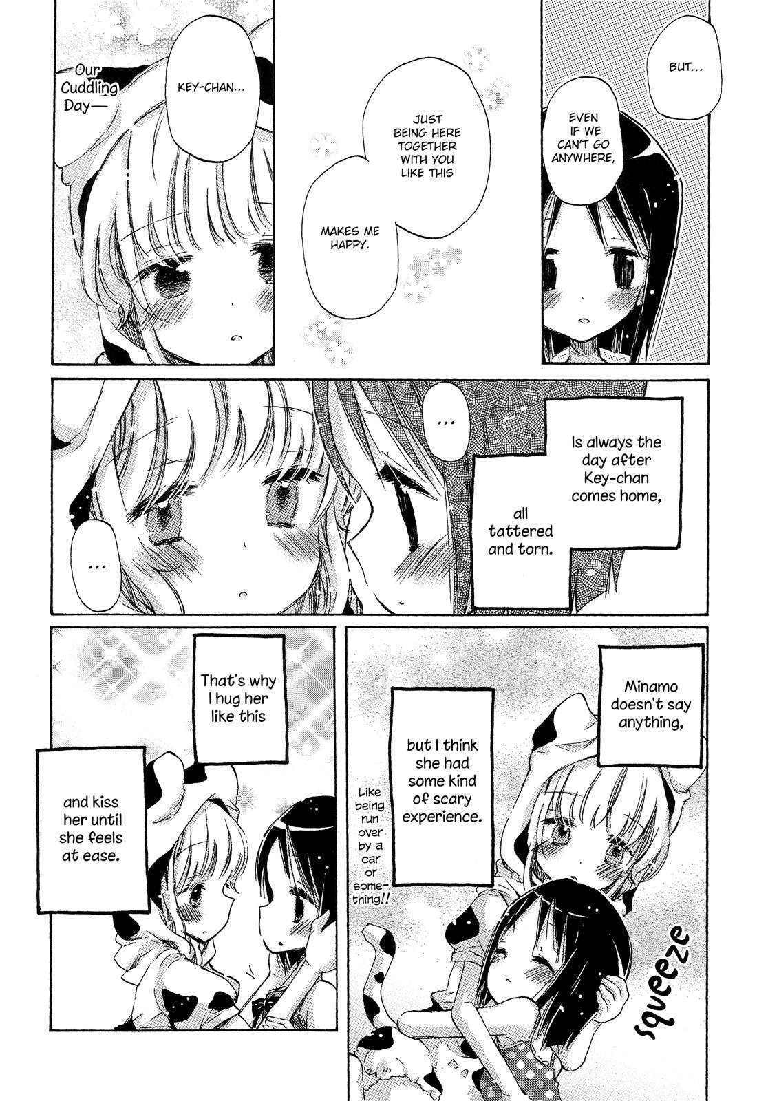 Mugen no Minamo ni Chapter 4.4 page 6 - Chapter 4.4: Vol. 1 Intermission: Minamo and the Cuddling Day
