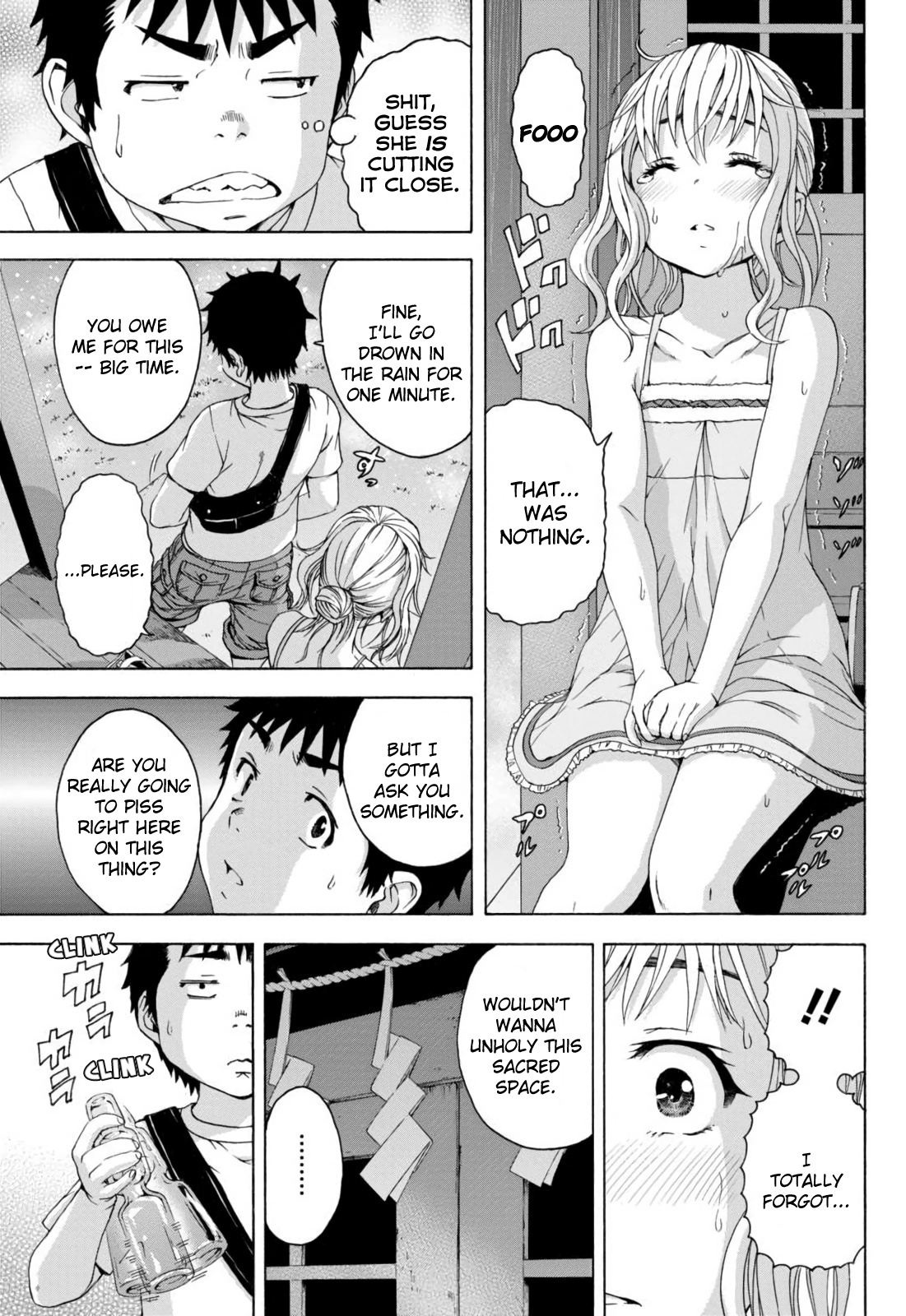 Mujaki no Rakuen Chapter 63 page 22 - Chapter 63: Golden Shower in Paradise