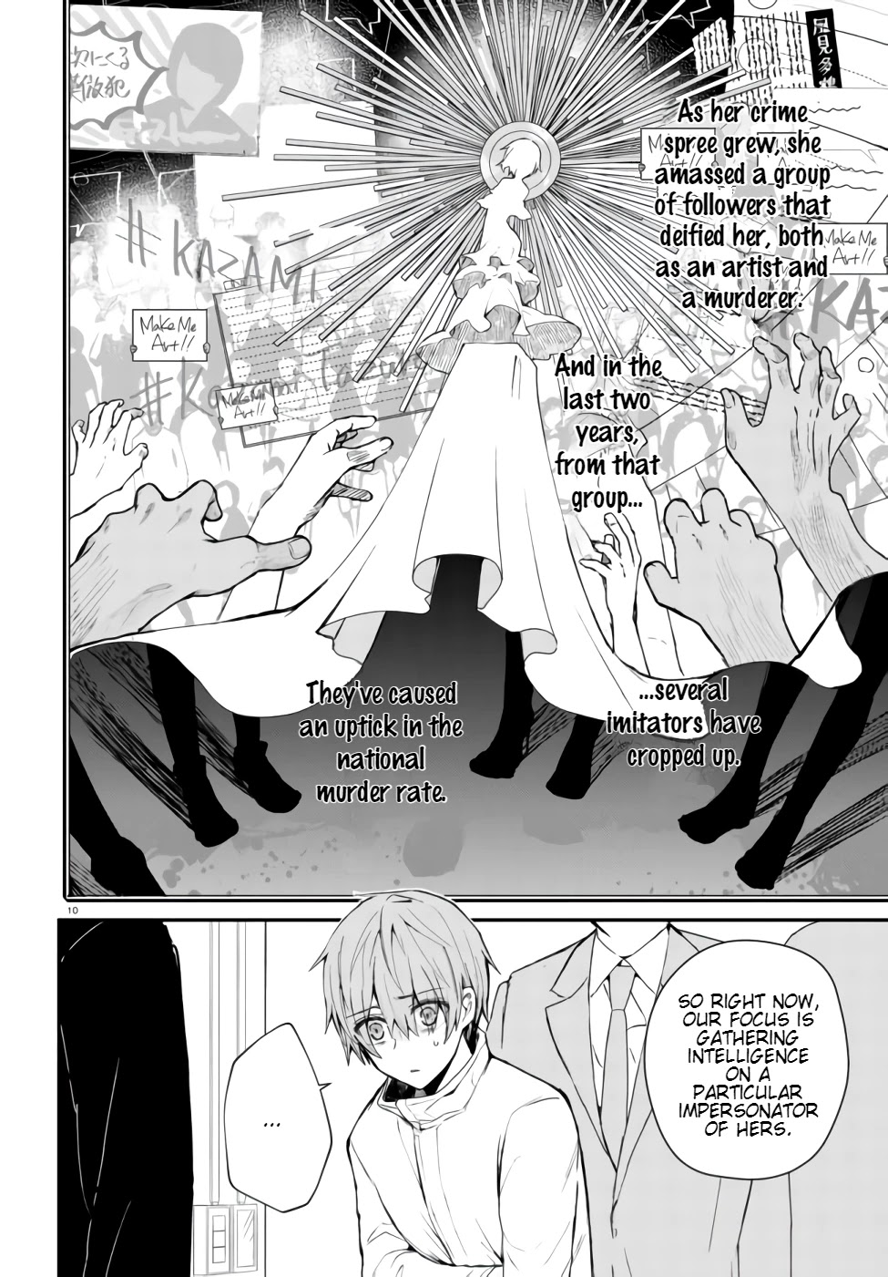 Murdist: Shikeishuu Kazami Tazuru Chapter 1 page 12 - Chapter 1: Figure Maker ①