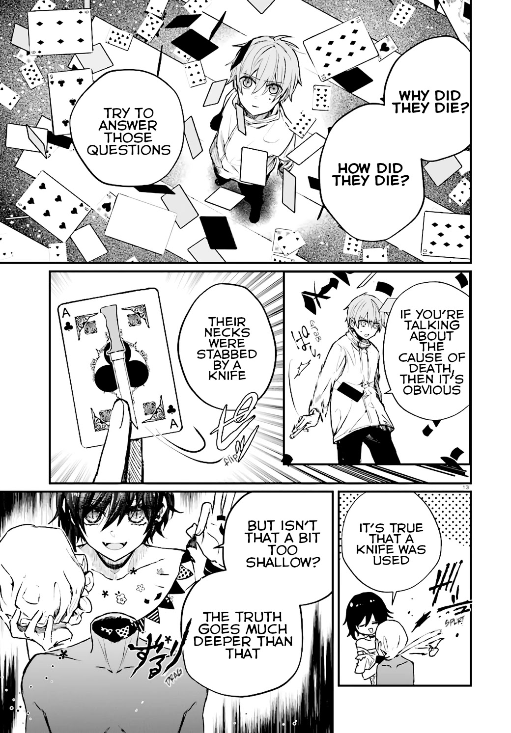 Murdist: Shikeishuu Kazami Tazuru Chapter 6 page 13 - Chapter 6: Scramble Chair ①