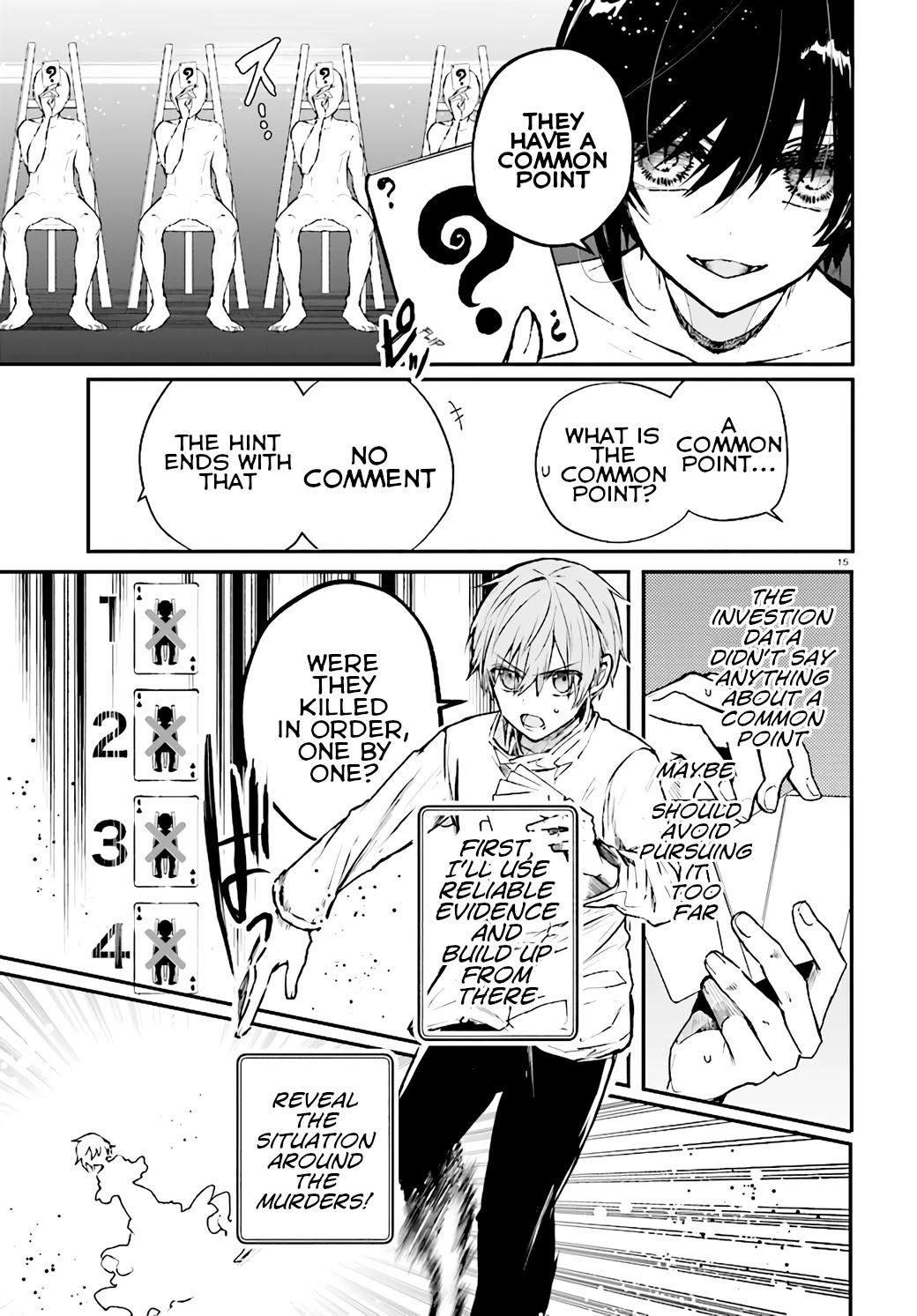 Murdist: Shikeishuu Kazami Tazuru Chapter 6 page 15 - Chapter 6: Scramble Chair ①