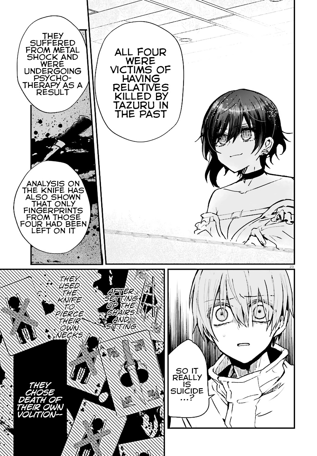 Murdist: Shikeishuu Kazami Tazuru Chapter 6 page 23 - Chapter 6: Scramble Chair ①