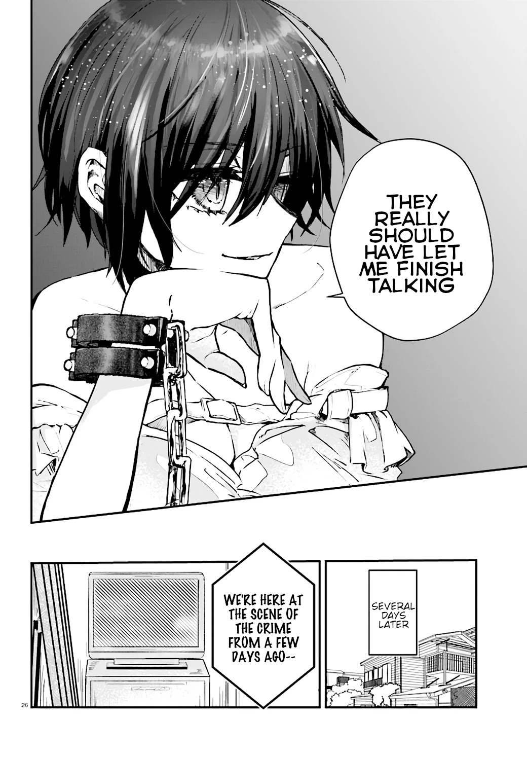 Murdist: Shikeishuu Kazami Tazuru Chapter 6 page 26 - Chapter 6: Scramble Chair ①