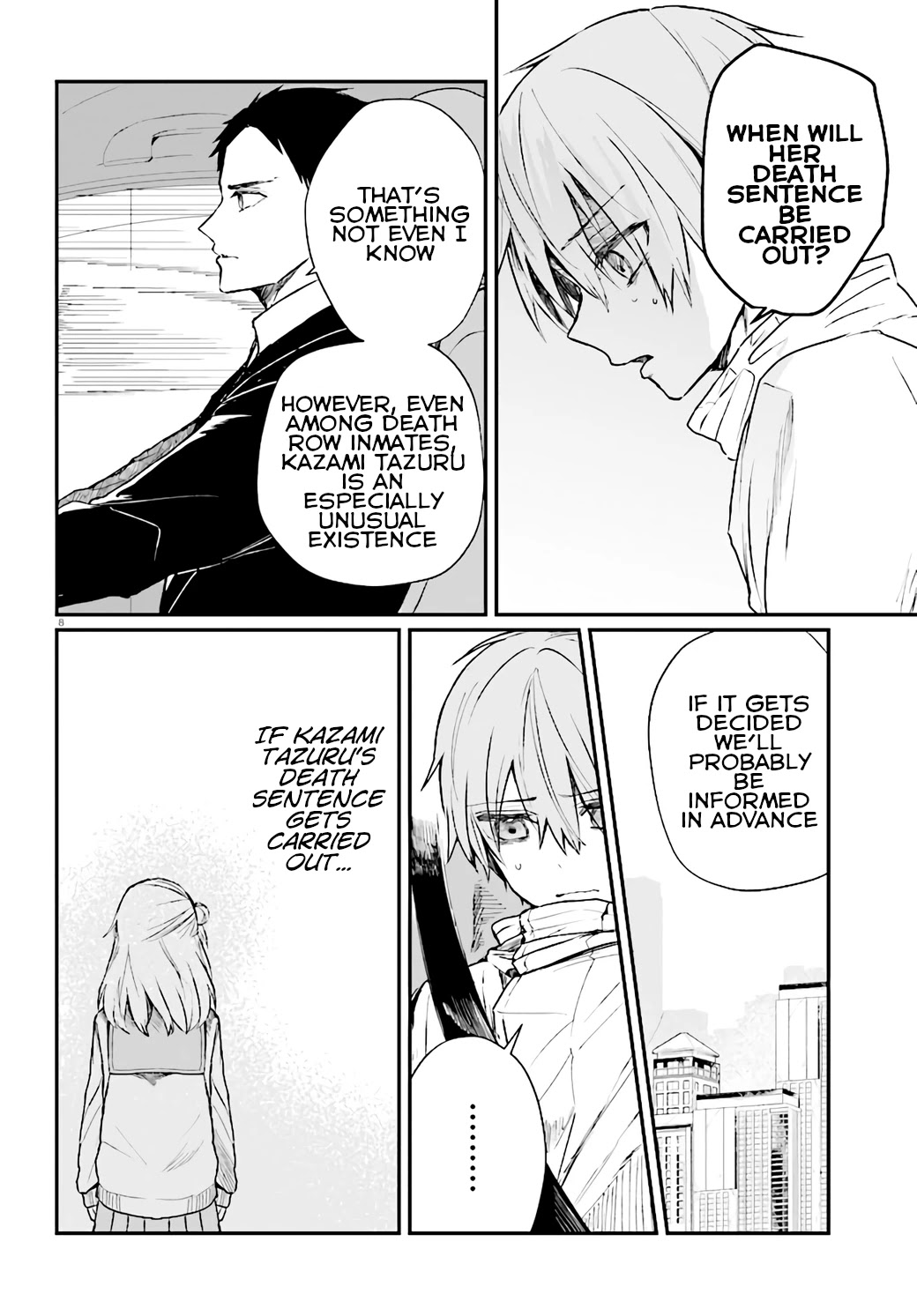 Murdist: Shikeishuu Kazami Tazuru Chapter 6 page 8 - Chapter 6: Scramble Chair ①
