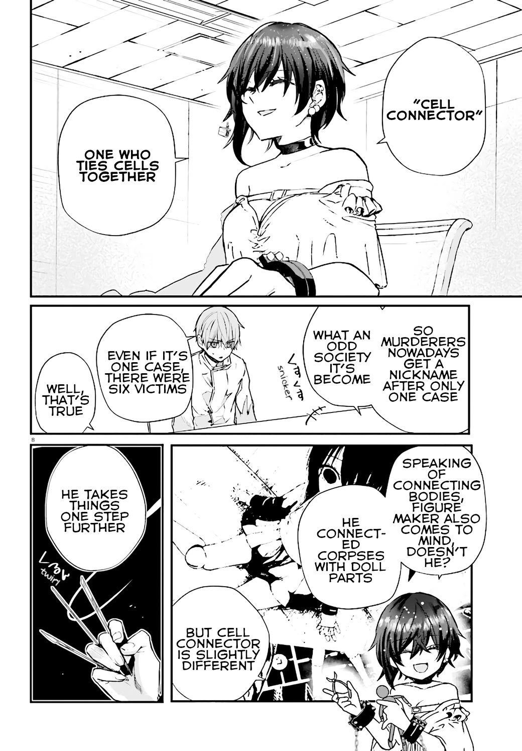 Murdist: Shikeishuu Kazami Tazuru Chapter 8 page 8 - Chapter 8: Cell Connector