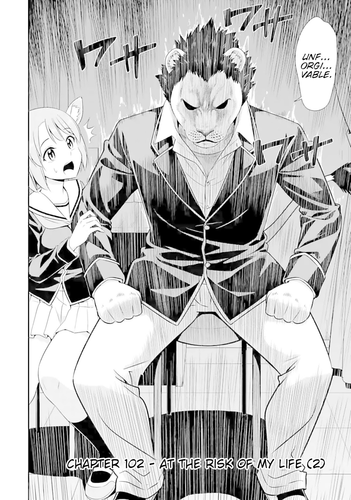 Murenase! Shiiton Gakuen Chapter 102 page 2 - Chapter 102: At the Risk of my Life (2)