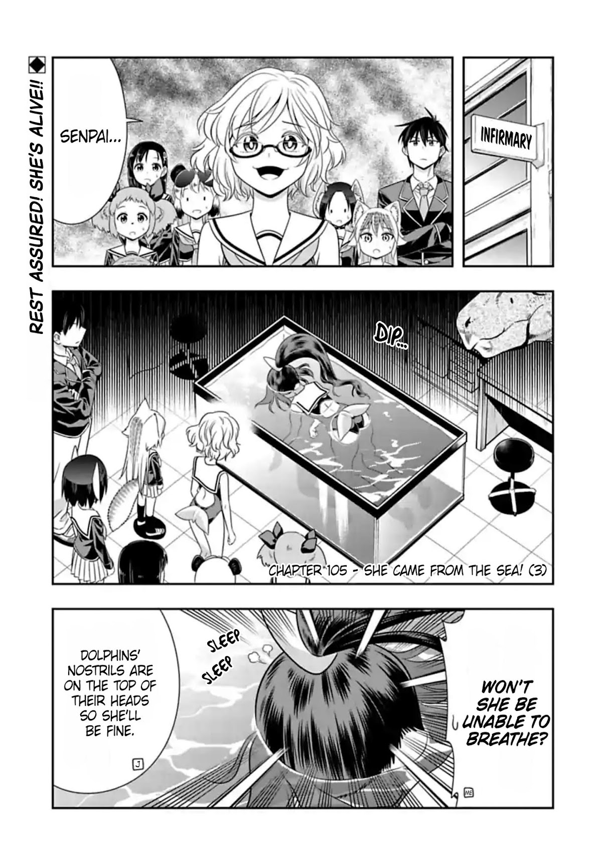 Murenase! Shiiton Gakuen Chapter 105 page 1 - Chapter 105: She Came from the Sea! (3)