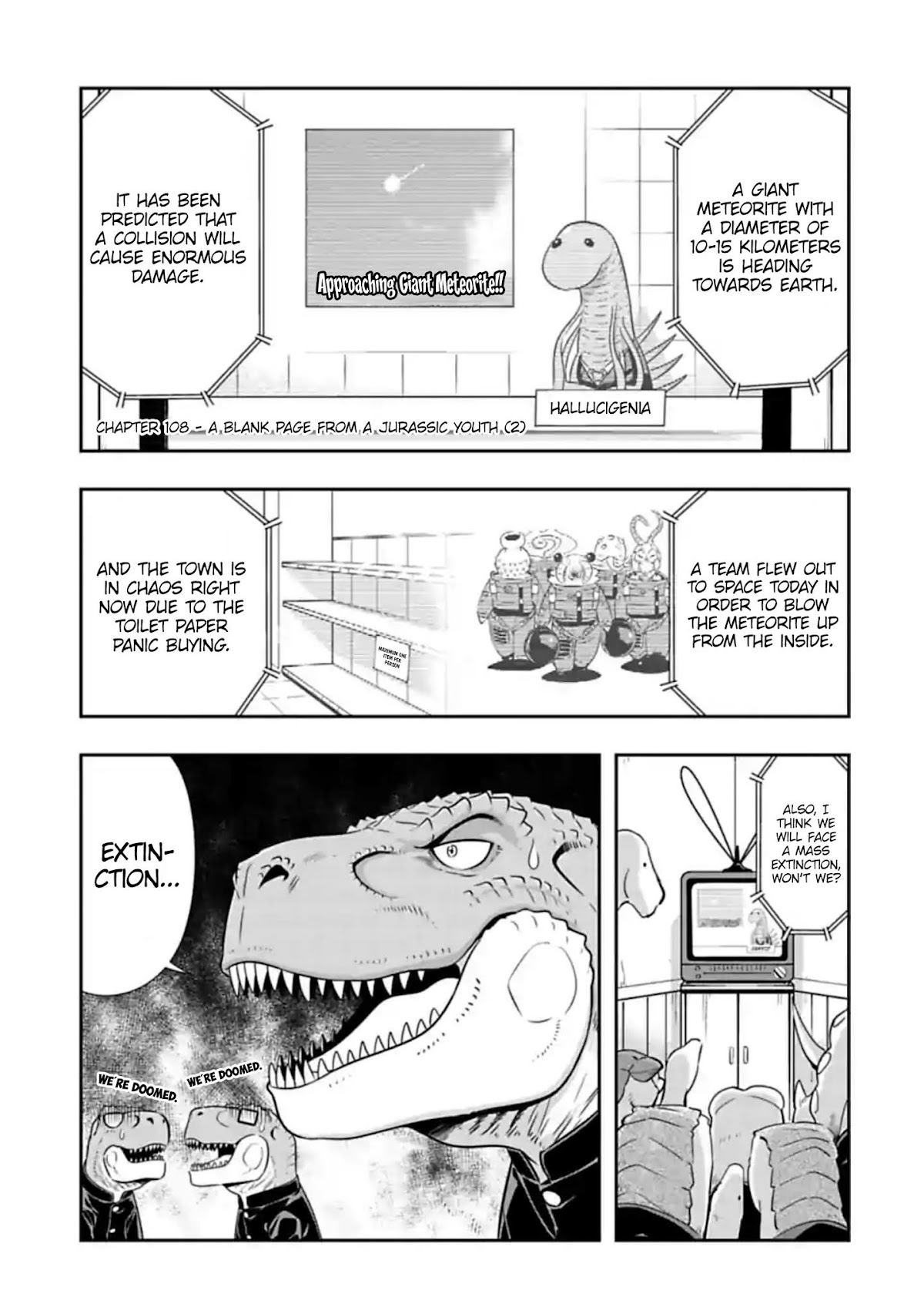 Murenase! Shiiton Gakuen Chapter 108 page 1 - Chapter 108: A Blank Page from a Jurassic Youth (2)