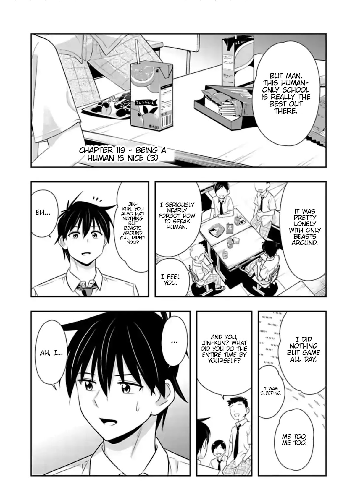 Murenase! Shiiton Gakuen Chapter 119 page 1 - Chapter 119: Being a Human is Nice (3)