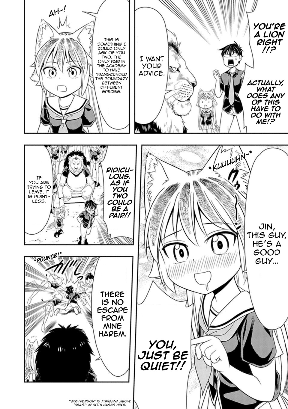 Murenase! Shiiton Gakuen Chapter 12 page 8 - Chapter 12: The Lion's Going on About His Hair Again