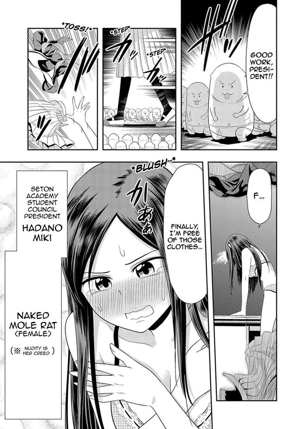 Murenase! Shiiton Gakuen Chapter 13 page 4 - Chapter 13: Underground Student Council President, Hadano Miki!!