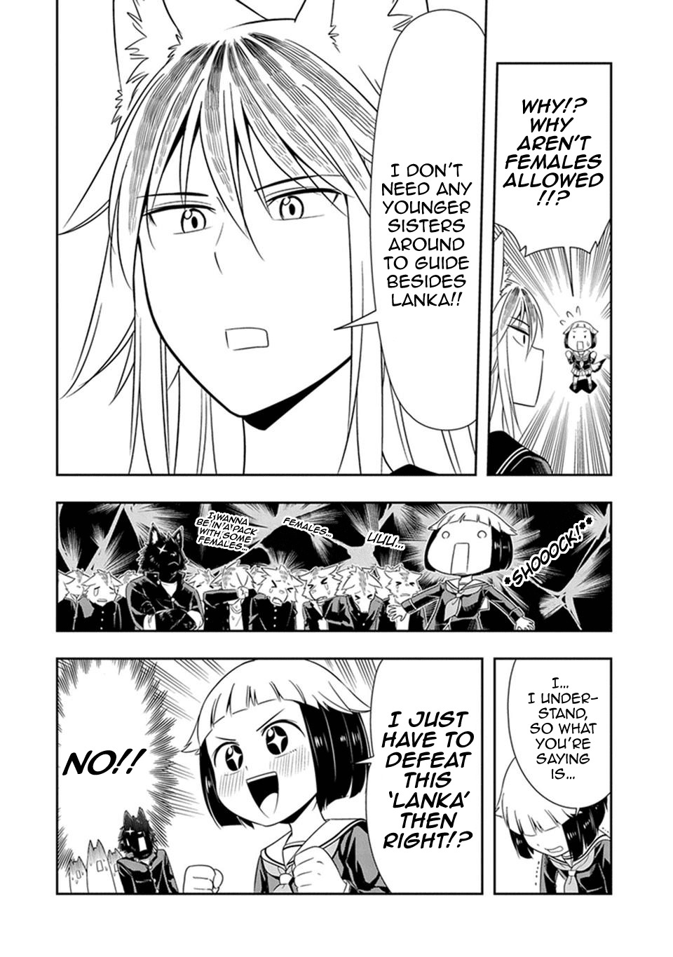 Murenase! Shiiton Gakuen Chapter 22 page 14 - Chapter 22: Ratel! The Invincible!