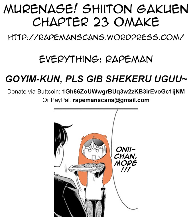 Murenase! Shiiton Gakuen Chapter 23.5 page 3 - Chapter 23.5: It Was a Difficult Decision...