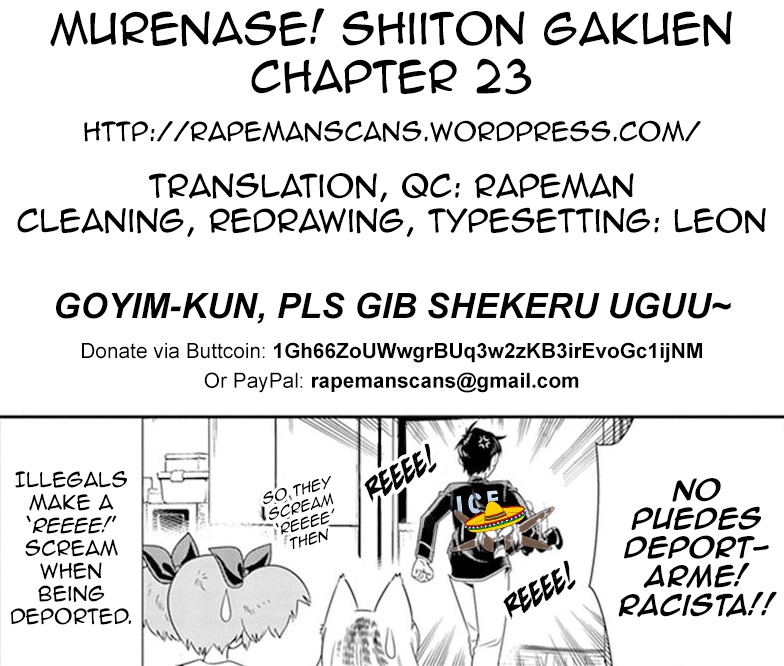 Murenase! Shiiton Gakuen Chapter 23 page 21 - Chapter 23: National Student Protection Priority One, Meimei!