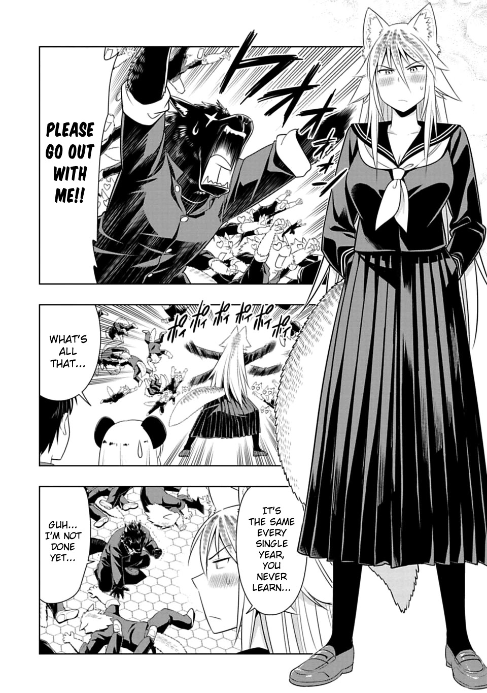 Murenase! Shiiton Gakuen Chapter 44 page 5 - Chapter 44: The Wolf mating period.