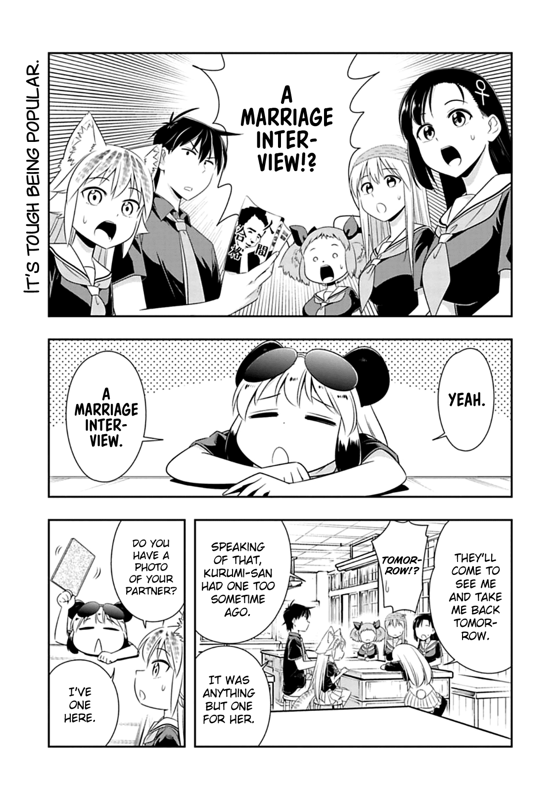 Murenase! Shiiton Gakuen Chapter 59 page 1 - Chapter 59: The panda's marriage interview