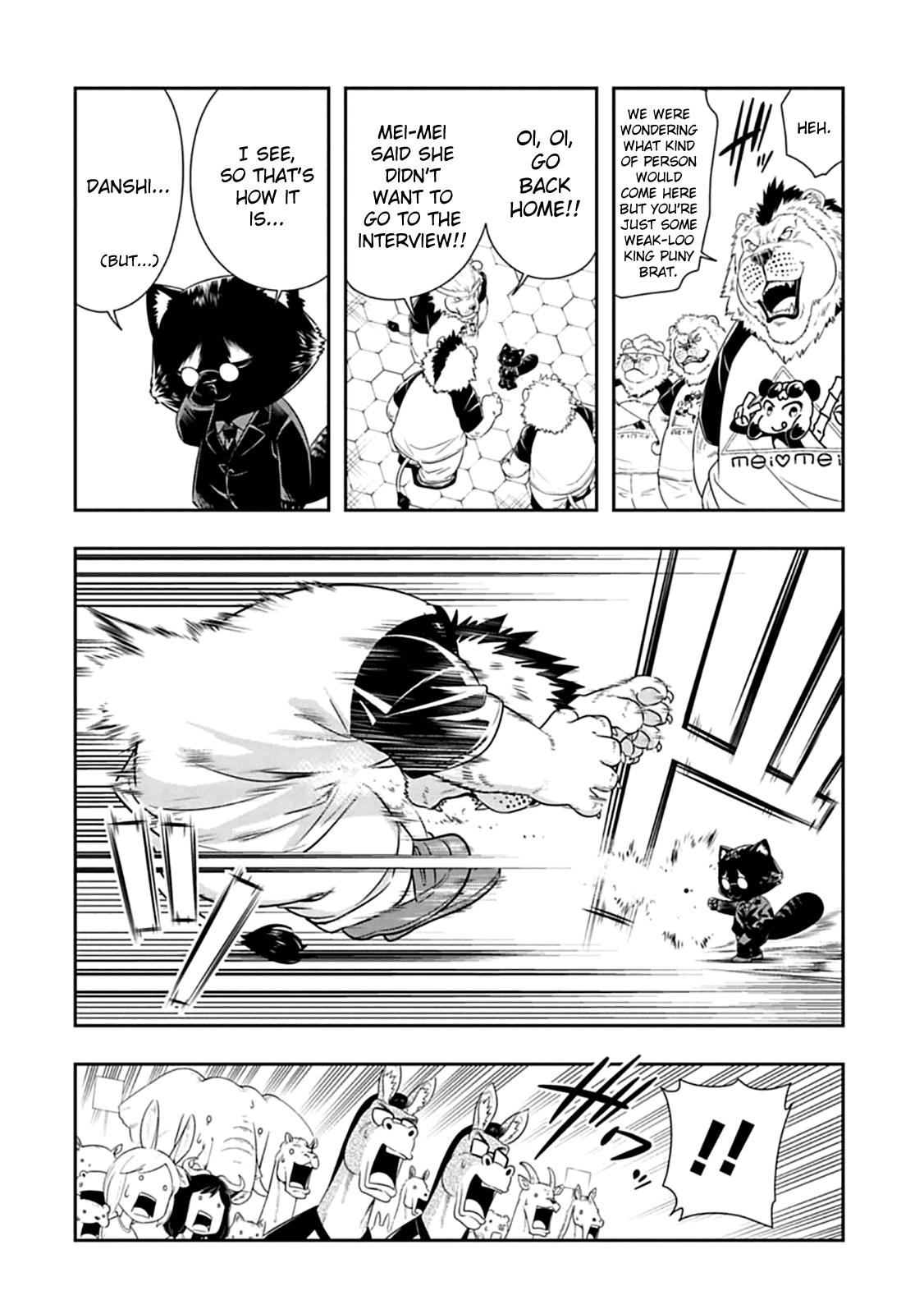 Murenase! Shiiton Gakuen Chapter 59 page 12 - Chapter 59: The panda's marriage interview