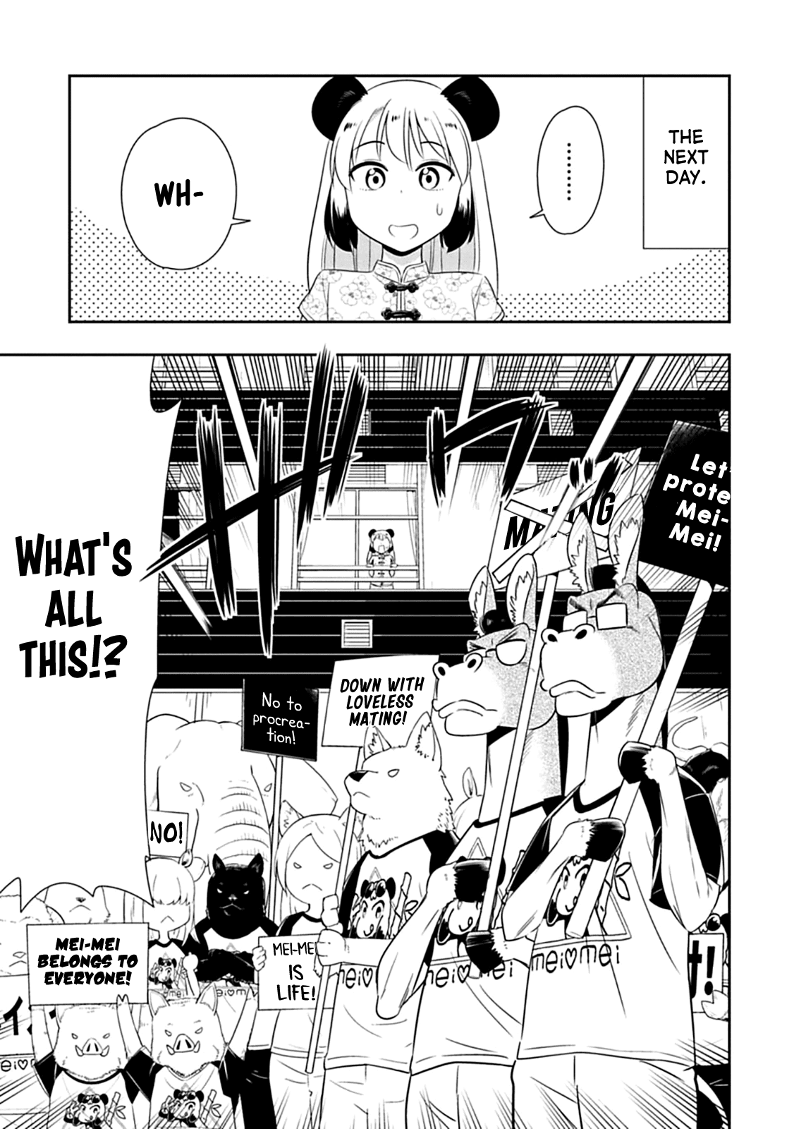 Murenase! Shiiton Gakuen Chapter 59 page 7 - Chapter 59: The panda's marriage interview