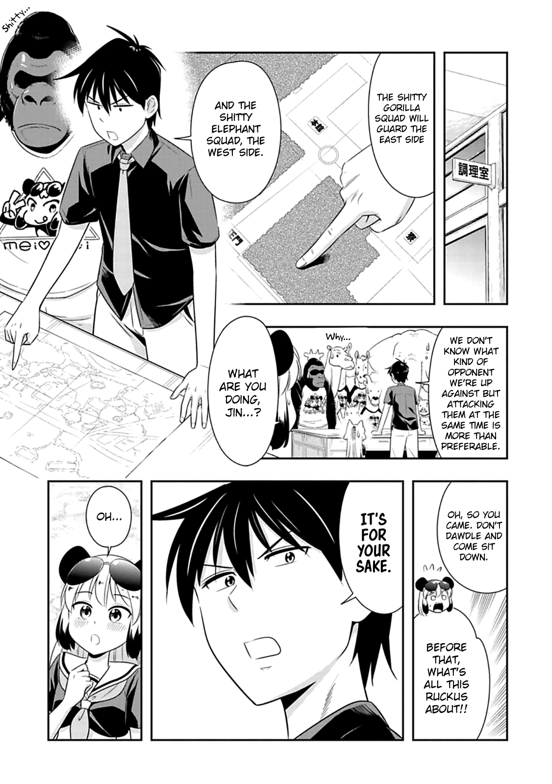 Murenase! Shiiton Gakuen Chapter 59 page 9 - Chapter 59: The panda's marriage interview