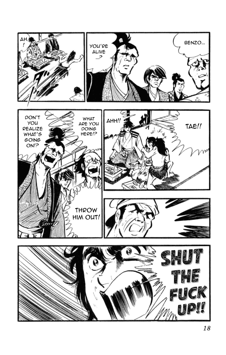 Musashi (MOTOMIYA Hiroshi) Chapter 2.3-5 page 18 - Vol.2 Chapter 3.5: Benzo's Riot