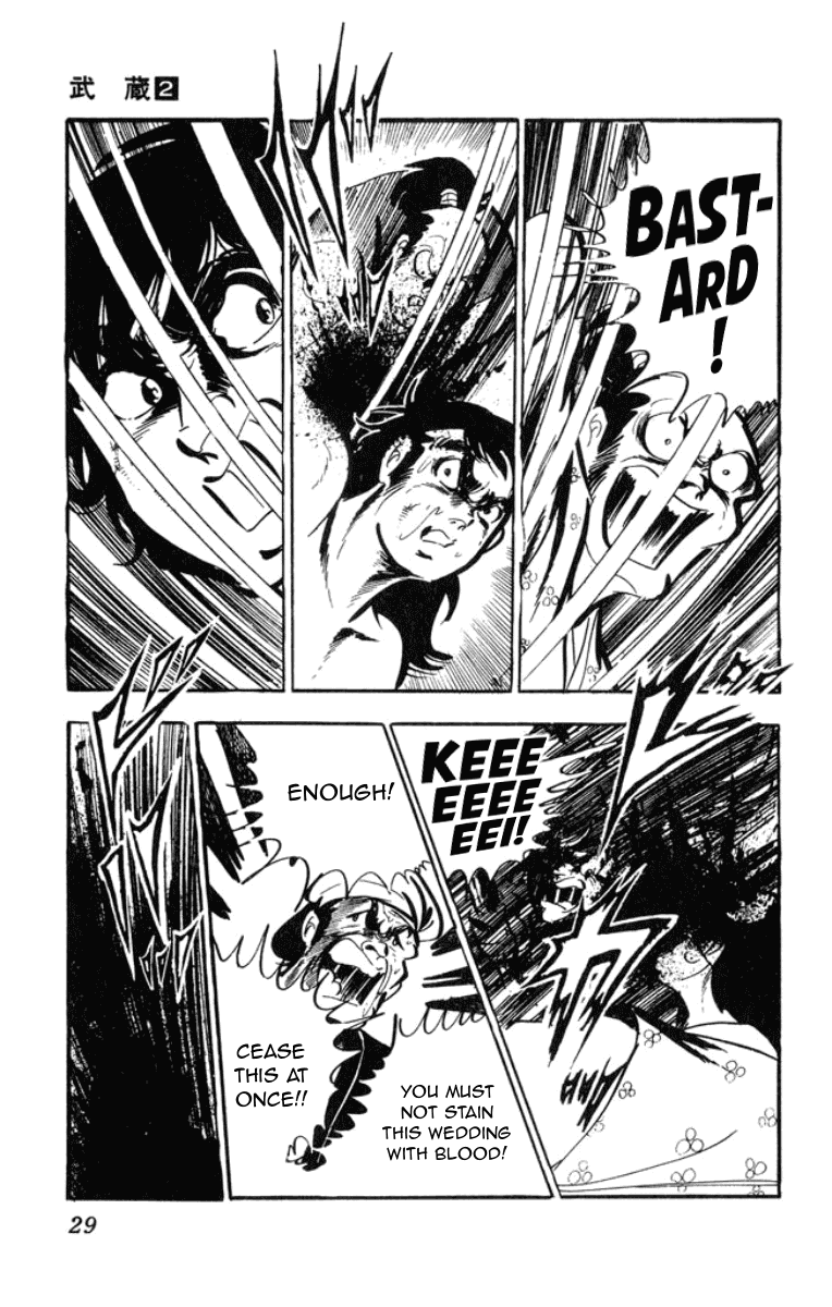 Musashi (MOTOMIYA Hiroshi) Chapter 2.3-5 page 28 - Vol.2 Chapter 3.5: Benzo's Riot