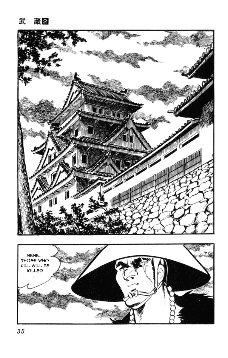 Musashi (MOTOMIYA Hiroshi) Chapter 2.3-5 page 34 - Vol.2 Chapter 3.5: Benzo's Riot
