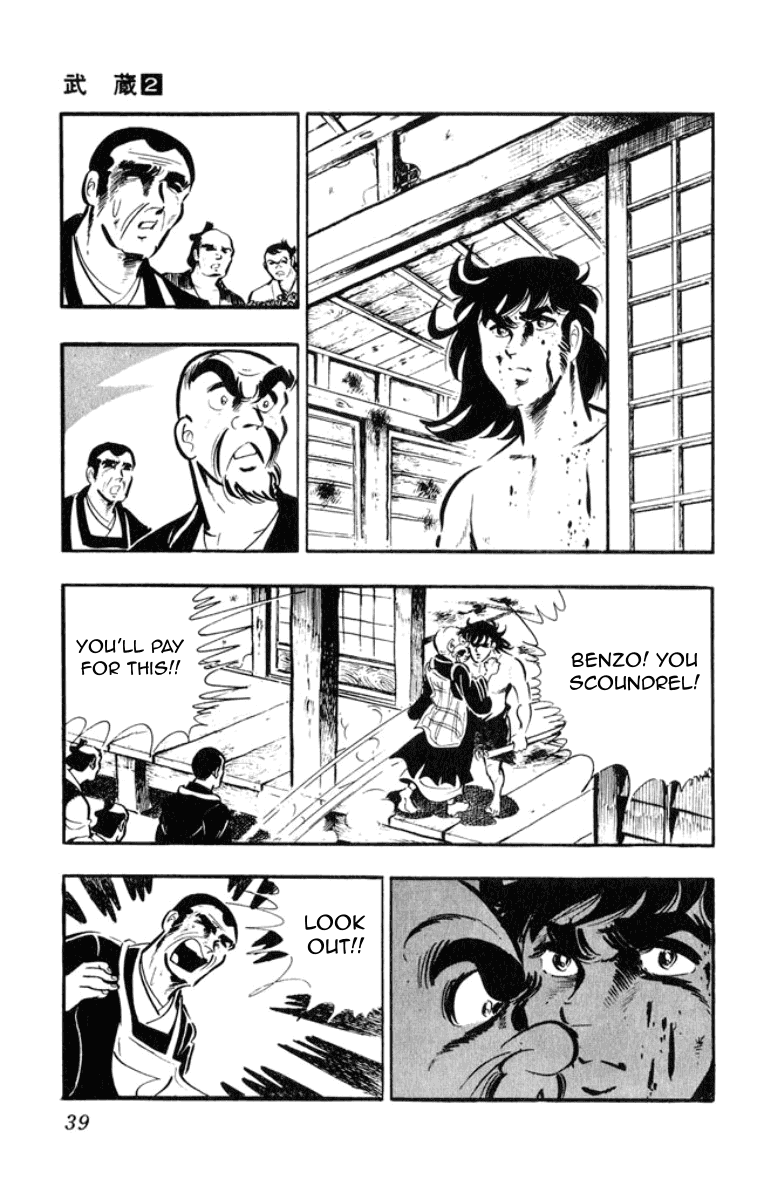 Musashi (MOTOMIYA Hiroshi) Chapter 2.3-5 page 38 - Vol.2 Chapter 3.5: Benzo's Riot