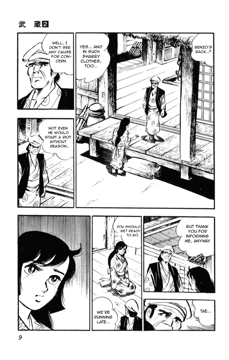 Musashi (MOTOMIYA Hiroshi) Chapter 2.3-5 page 9 - Vol.2 Chapter 3.5: Benzo's Riot