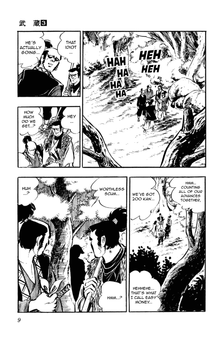 Musashi (MOTOMIYA Hiroshi) Chapter 3.5-5 page 9 - Vol.3 Chapter 5.5: The Cursed Two-Sword Style