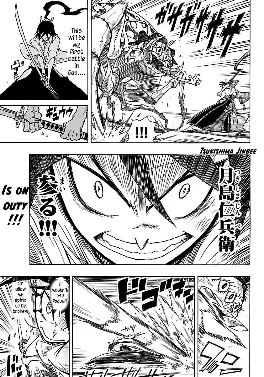 Mushibugyo Chapter 1 page 34 - Chapter 1: Tsukishima Jinbee on Duty!!