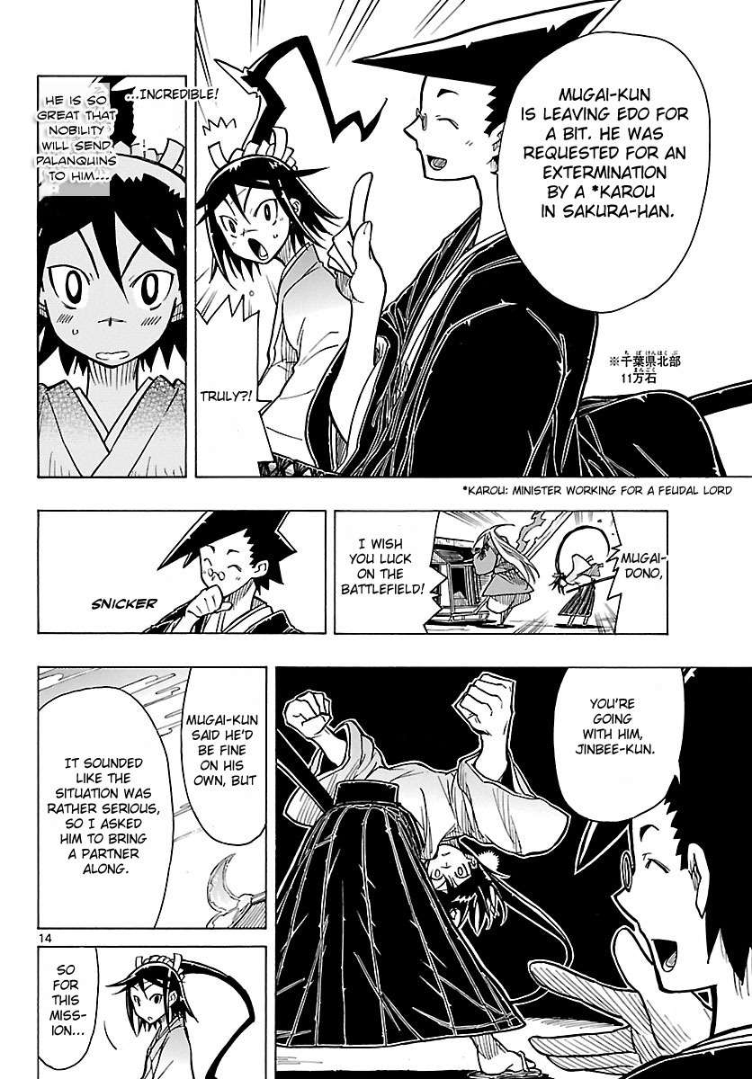 Mushibugyo Chapter 6 page 14 - Chapter 6: Mugai and Jinbee (Part 1)