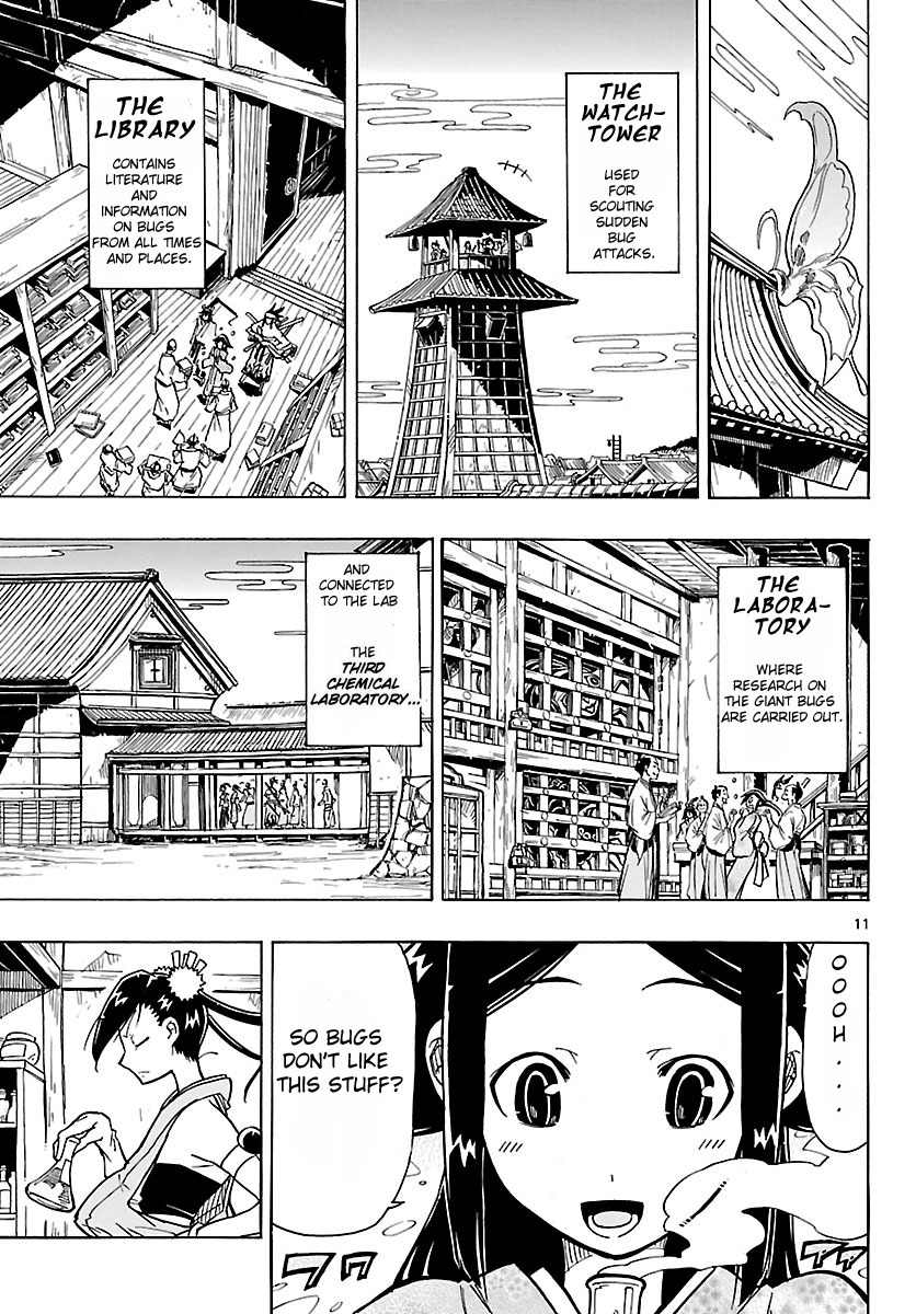 Mushibugyo Chapter 8 page 11 - Chapter 8: Haru's Chaotic Visit