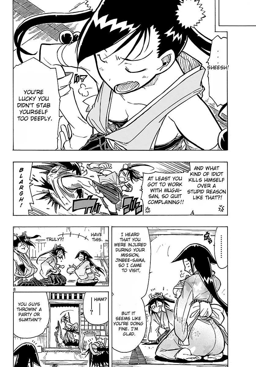 Mushibugyo Chapter 8 page 8 - Chapter 8: Haru's Chaotic Visit