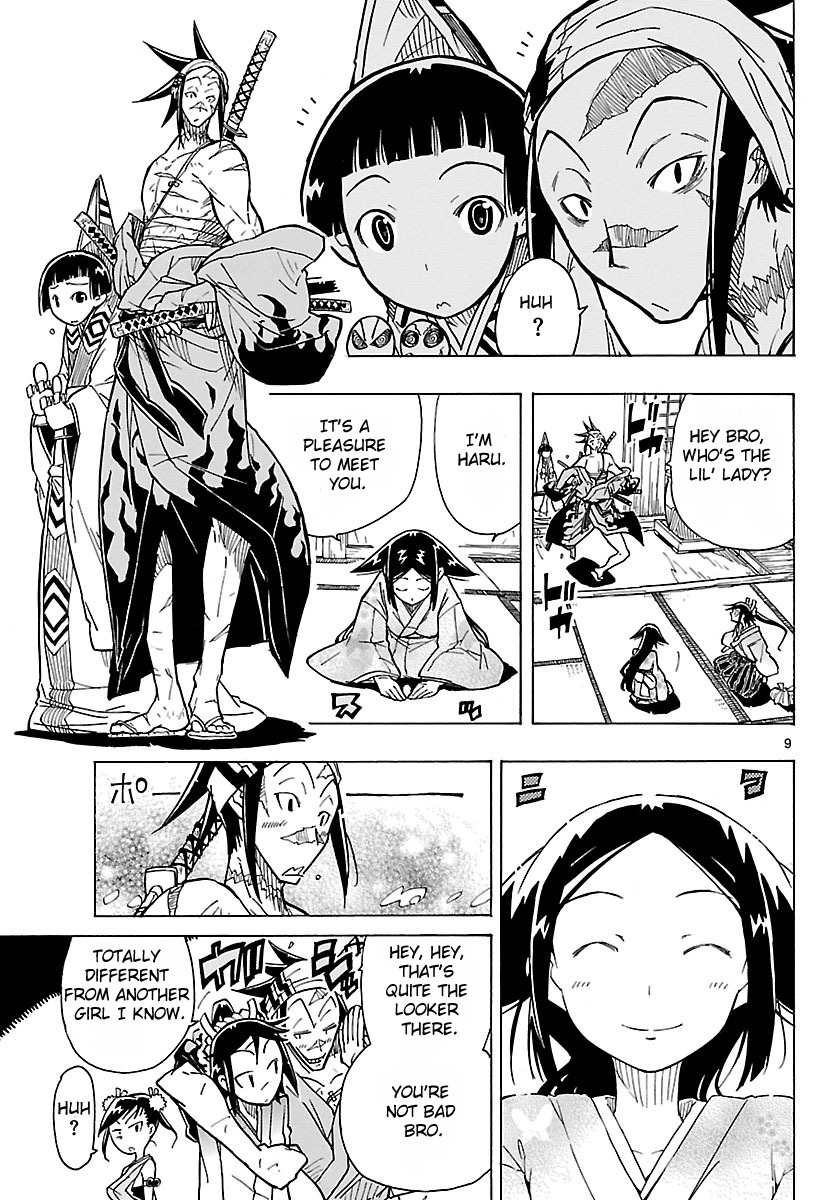 Mushibugyo Chapter 8 page 9 - Chapter 8: Haru's Chaotic Visit