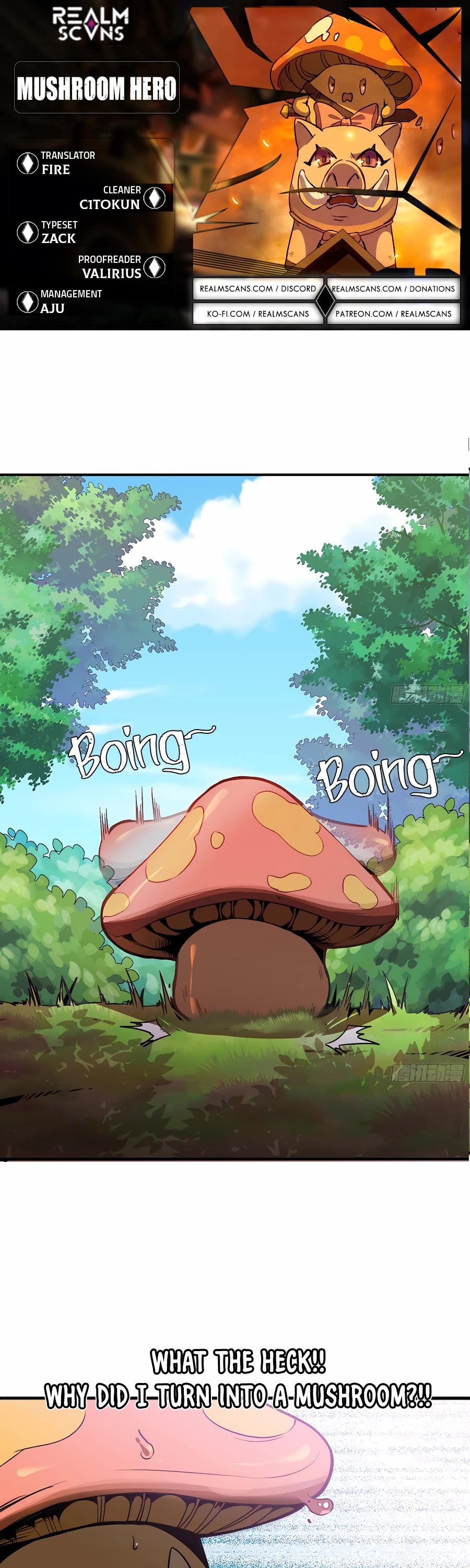 Mushroom Hero Chapter 2 page 1 - Chapter 2