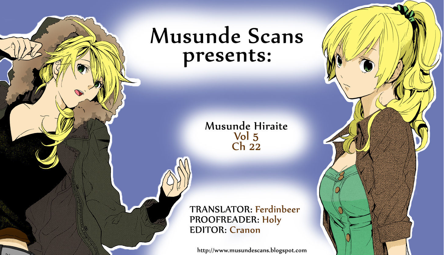 Musunde Hiraite (MINASE Mayu) Chapter 22.2 page 1 - Chapter 22 v2 : The Feeling I Want to Know (Part 2 of 2)
