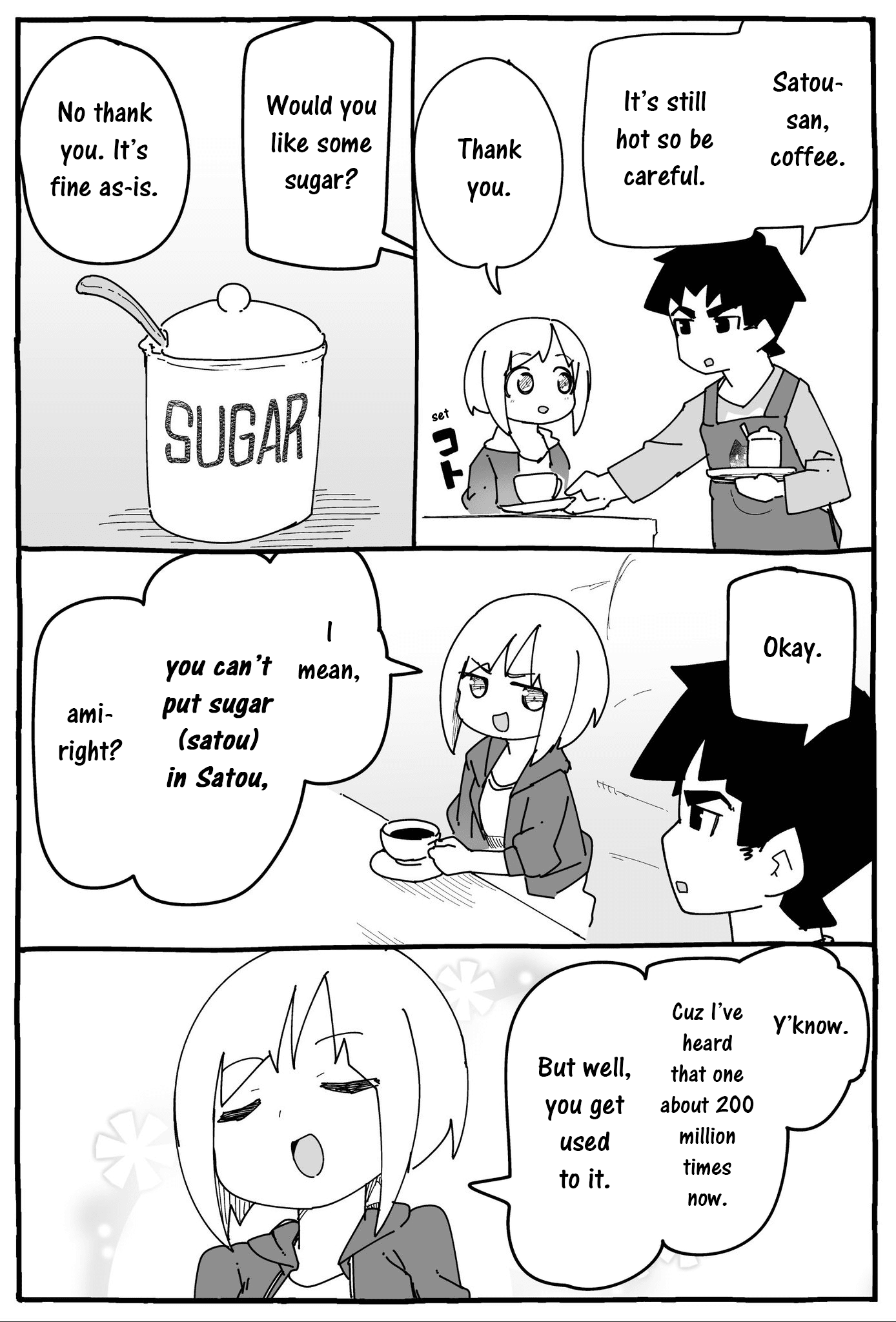Muto and Sato Chapter 10.5 page 1 - Chapter 10.5: Omake