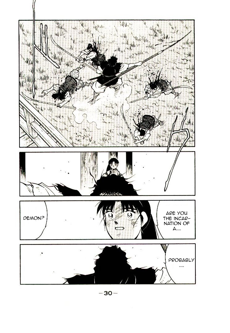 Mutsu Enmei Ryuu Gaiden - Shura no Toki Chapter 7.1 page 32 - Vol.7 Chapter 1 : The Light Bringer, Kind Demon, and Demon