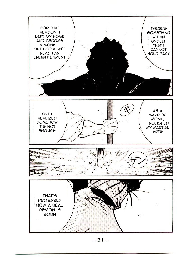 Mutsu Enmei Ryuu Gaiden - Shura no Toki Chapter 7.1 page 33 - Vol.7 Chapter 1 : The Light Bringer, Kind Demon, and Demon