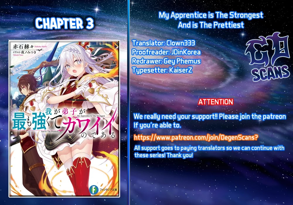 My Apprentice is the Strongest and is the Prettiest Chapter 3 page 1 - Chapter 3: I'm enrolling in the academy