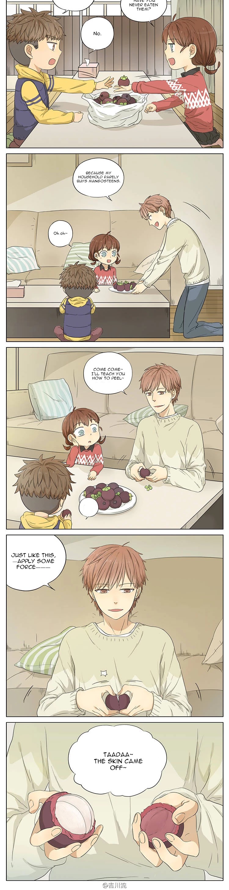 My Brother is A Big Idiot! Chapter 43 page 2 - Chapter 43: In order to let younger brother eat mangosteens, older brother also tried it
