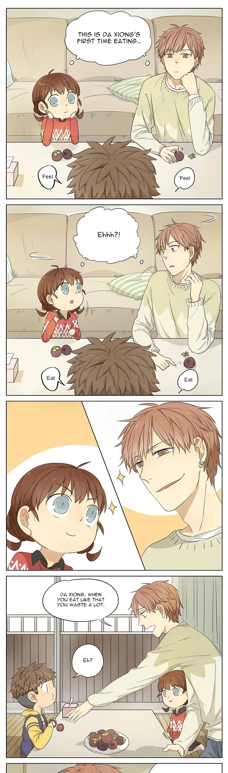 My Brother is A Big Idiot! Chapter 43 page 3 - Chapter 43: In order to let younger brother eat mangosteens, older brother also tried it